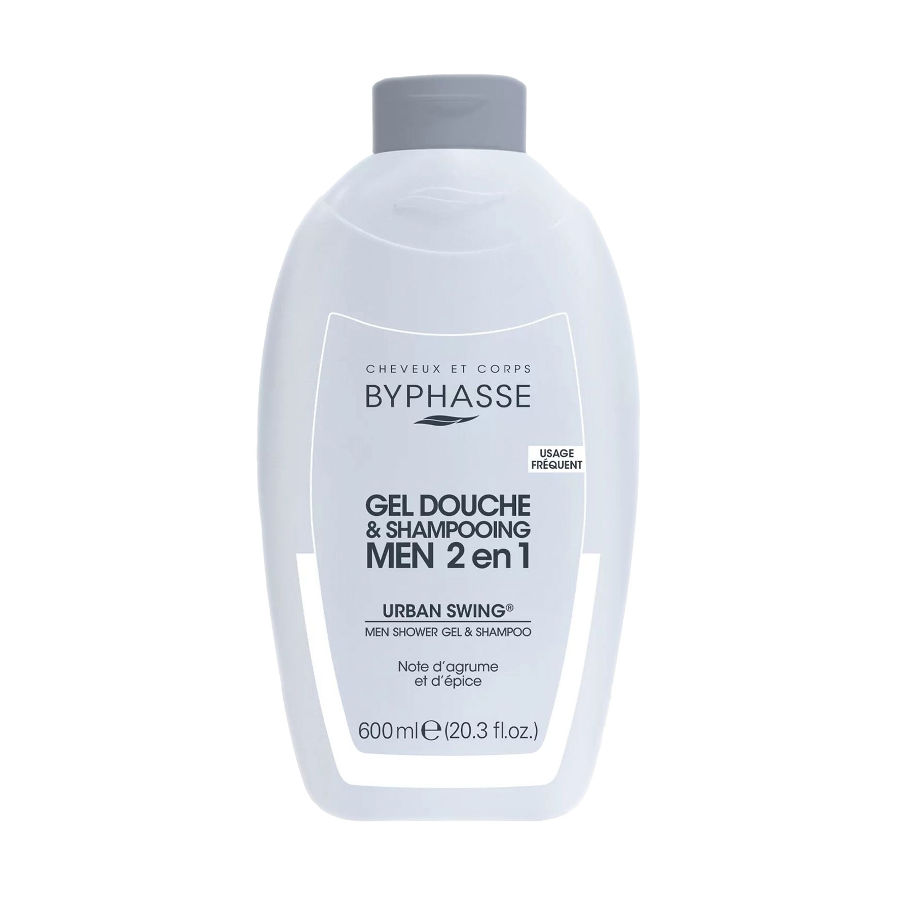 Уцінка! Чоловічий гель-шампунь для душу 2 в 1 Byphasse Men Shower Gel &amp; Shampoo Urban Swing, 600 мл