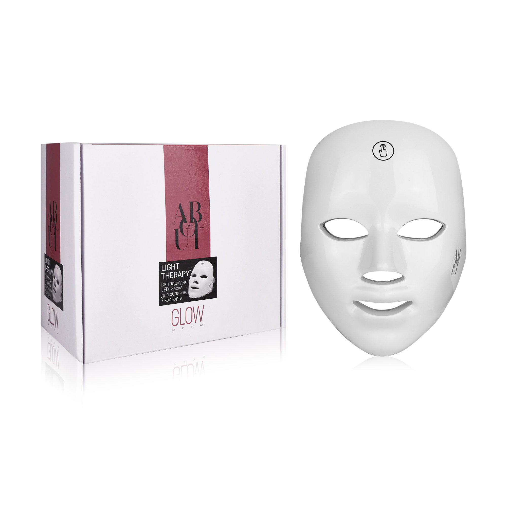 Уцінка! Світлодіодна LED-маска для обличчя ABOUT face Light Therapy, 7 спектрів кольору